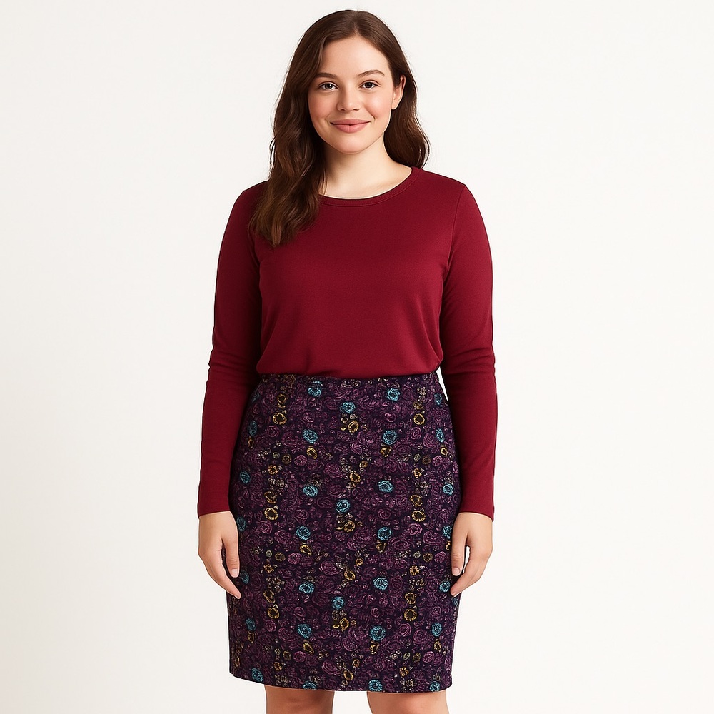 LuLaRoe Cassie Floral Pencil Skirt – Medium- NWT